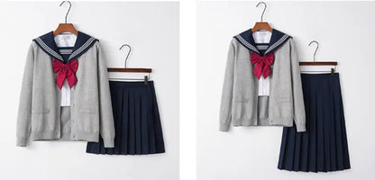 Japanese Orthodox  Girls JK Uniform Skirt Sailor Dress, Long Sleeve Student Suit, Kansai pleated skirt  Academic  set JKN2106