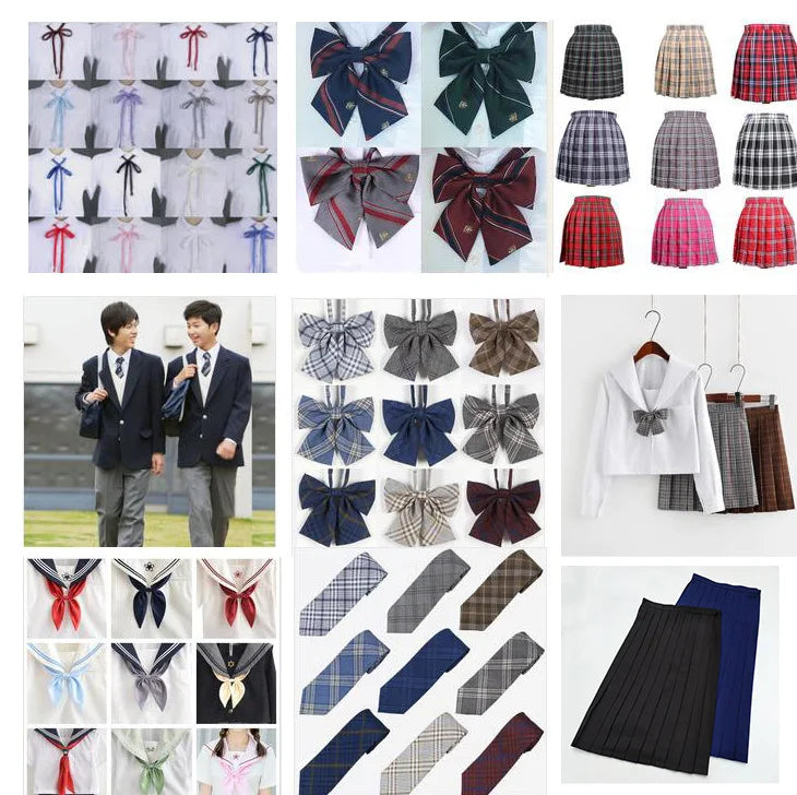 Japanese Orthodox  Girls JK Uniform Skirt Sailor Dress, Long Sleeve Student Suit, Kansai pleated skirt  Academic  set JKN2106