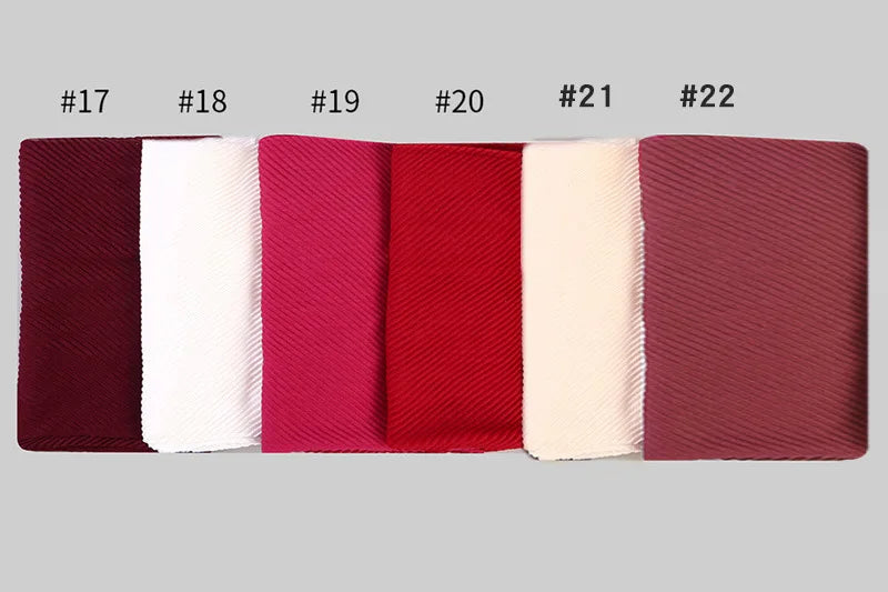 2022 Women Plain Cotton Scarf Head Hijab Wrap Solid Full Cover-up Shawls Foulard Femme Headband Crinkle Muslim Hijabs Store