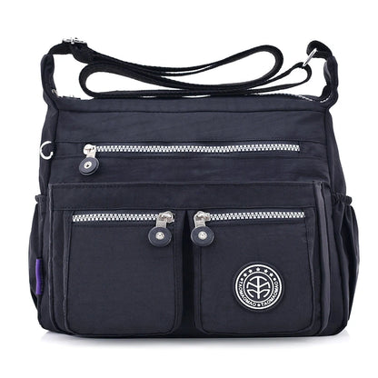 Women Nylon Shoulder Bags Female Solid Zipper Luxury Female Handag Designer Messenger Bags Summer Beach Crossbody Bag Sac A Main