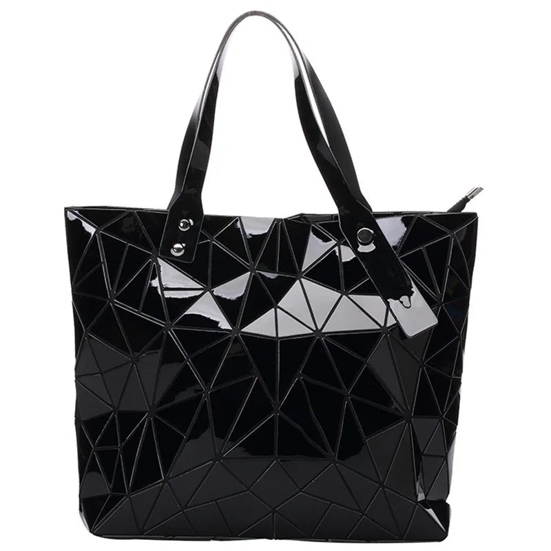 New Silver Handbags Bags For Women 2026 Summer Large Tote Bag Ladies Geometric Messenger Shoulder Bag Beach Luxury Designer
