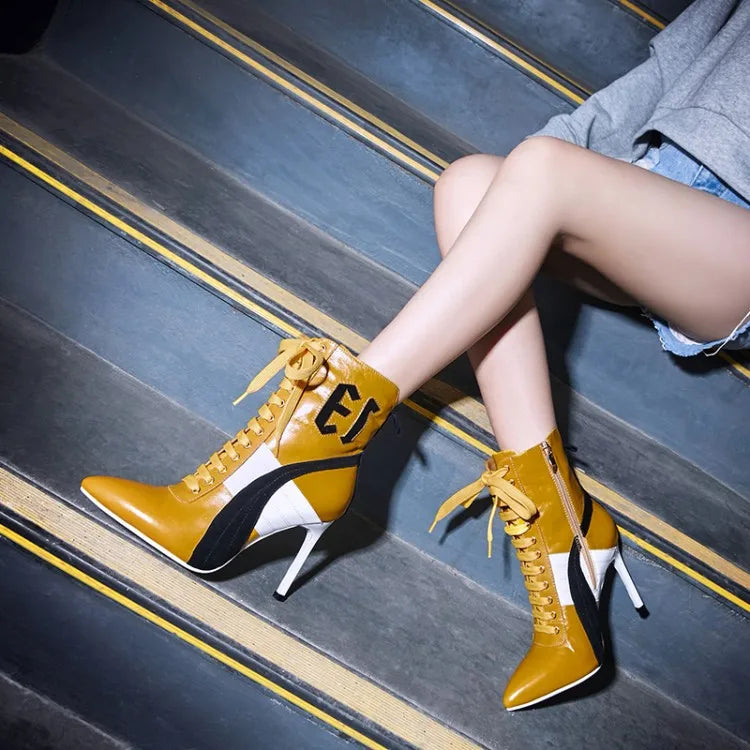 Olomm Handmade Women Winter Ankle Boots Cow Leather Sexy Thin High Heel Boots Pointed Toe Office Women Shoes US Size 3-9.5