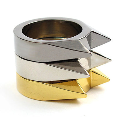 Adults Outdoor Survival Self-Defense Rings Broken Window Cat's Ear Safety Finger Rings Metal Defense Ring Self Defense Supplies