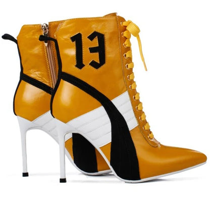 Olomm Handmade Women Winter Ankle Boots Cow Leather Sexy Thin High Heel Boots Pointed Toe Office Women Shoes US Size 3-9.5