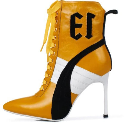 Olomm Handmade Women Winter Ankle Boots Cow Leather Sexy Thin High Heel Boots Pointed Toe Office Women Shoes US Size 3-9.5