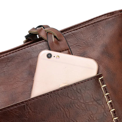 Women Messenger Bags Leather Daily Luxury Tassel Leather Handbags Female Designer Bag Vintage Big Tote Shoulder Bag High Quality
