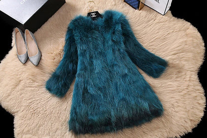 New Arrival Real Fox Fur Coat Lady Top Selling Factory Wholesale Natural Fox Fur Jacket 100% Genuine Fur Overcoat DFP822