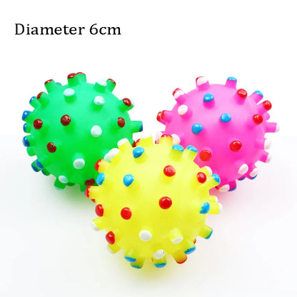 1pcs Diameter 6cm Squeaky Pet Dog Ball Toys for Small Dogs Rubber Chew Puppy Toy Dog Stuff Dogs Toys Pets Brinquedo Cachorro