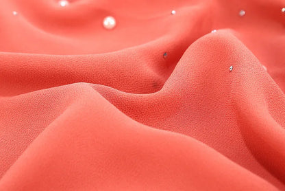 2024 hot sale women plain bubble pearl chiffon scarf Head hijab wrap solid shawls headband foulard femme muslim hijabs stores