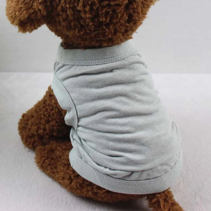 XS-3XL Blank Dog T Shirt Summer Cotton Dog Vest Shirt for Small Medium Large Dogs Yorkie Pitbull Clothes Pet Apparel