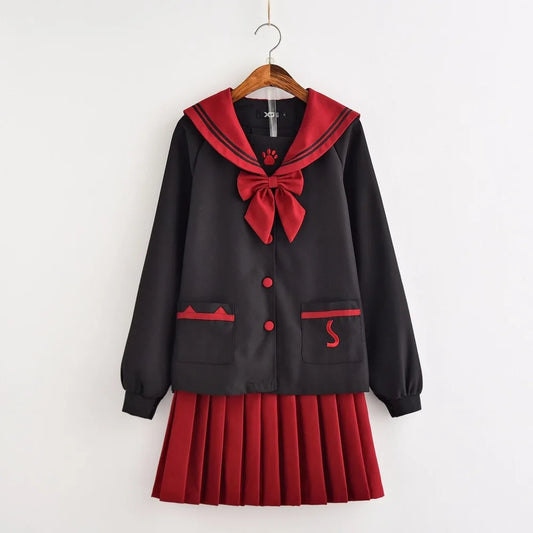 Anime Japanese Style JK Uniform Soft Girl Sailor Suit College Girl Student School Uniform Cosplay Costumes Cute Bear Claw