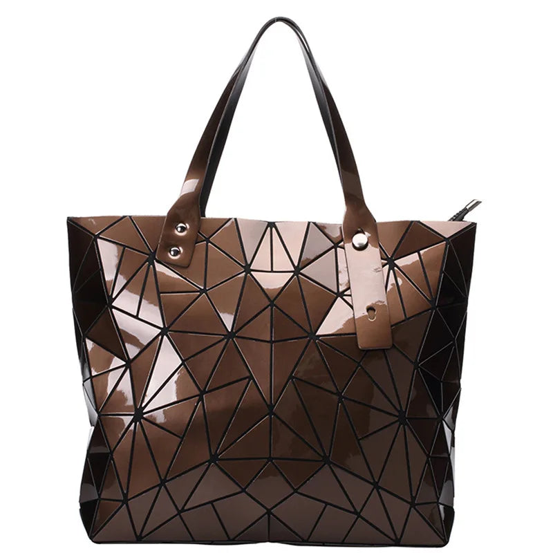 New Silver Handbags Bags For Women 2026 Summer Large Tote Bag Ladies Geometric Messenger Shoulder Bag Beach Luxury Designer