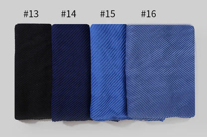 2022 Women Plain Cotton Scarf Head Hijab Wrap Solid Full Cover-up Shawls Foulard Femme Headband Crinkle Muslim Hijabs Store