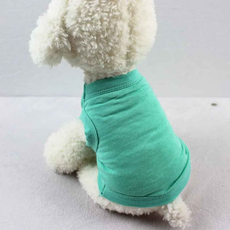 XS-3XL Blank Dog T Shirt Summer Cotton Dog Vest Shirt for Small Medium Large Dogs Yorkie Pitbull Clothes Pet Apparel