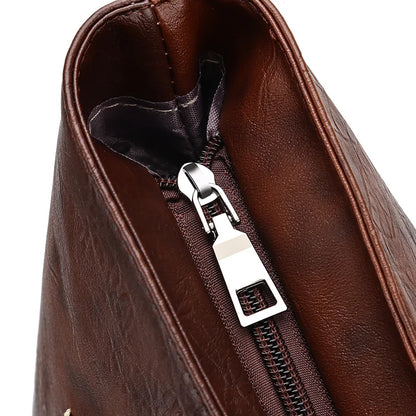 Women Messenger Bags Leather Daily Luxury Tassel Leather Handbags Female Designer Bag Vintage Big Tote Shoulder Bag High Quality