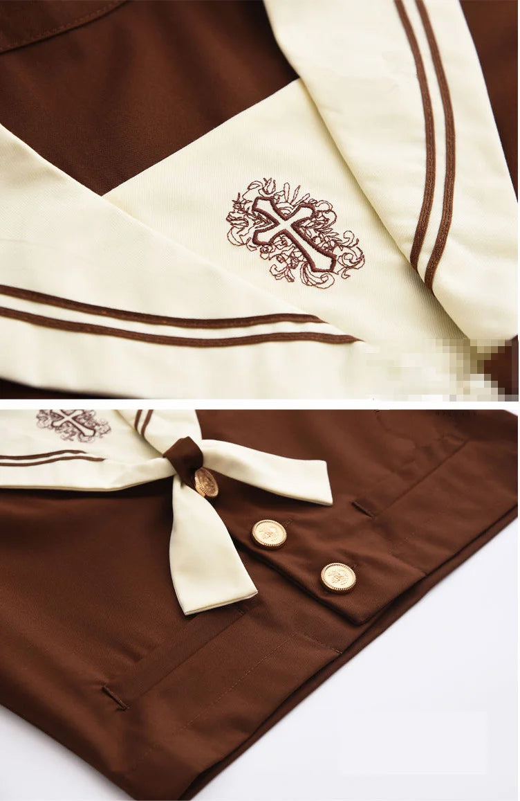 2024 New Japanese School Uniforms Sailor Tops+tie+skirt Navy Style Students Clothes for Girl Plus Size Lala Cheerleader Clothing