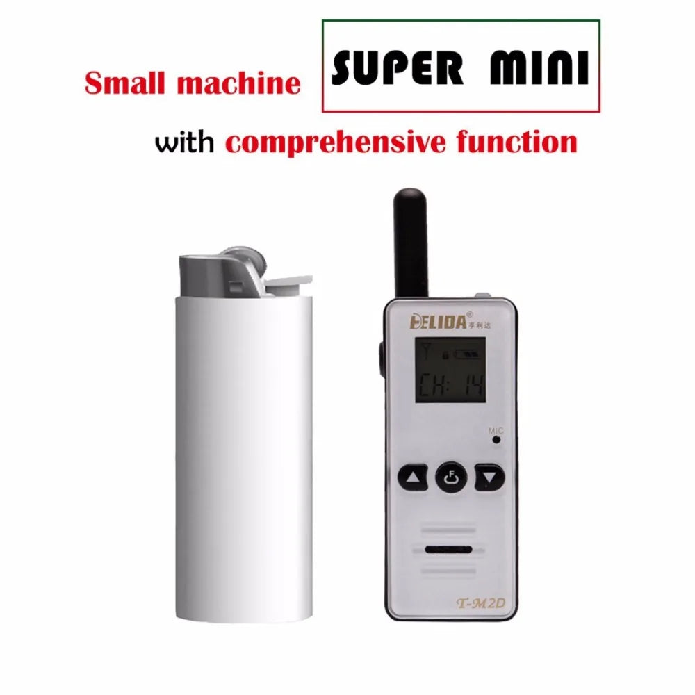 Super Mini  Two Way Radio T-M2D Mini Walkie Talkie, 128 Channels, 400-520MHz,