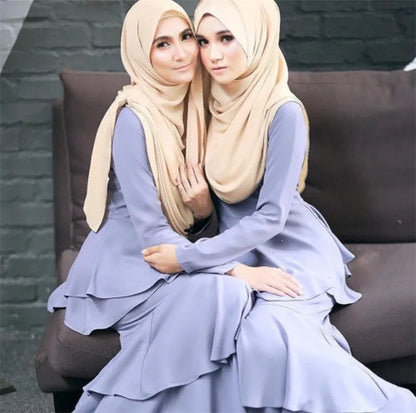 New Fashion Women Solid Chiffon Headscarf Ready To Wear Instant Hijab Scarf Muslim Shawl Islamic Hijabs Arab Wrap Head Scarves