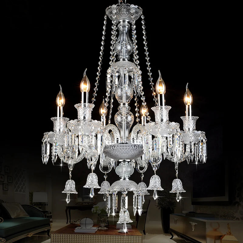 Crystal Chandelier For Kitchen Modern Crystal Chandelier LED Chandelier For Bedroom Transparant Glass Chandeliers 110-240V