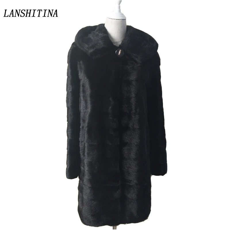 Real Fur Coat Winter Hats Of Mink Fur Coat Women's New Long Coats Winter Warm Natural Mink Fur Jacket Genuine Leather Coats
