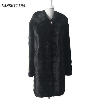 Real Fur Coat Winter Hats Of Mink Fur Coat Women's New Long Coats Winter Warm Natural Mink Fur Jacket Genuine Leather Coats
