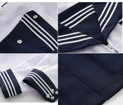 Japanese Orthodox  Girls JK Uniform Skirt Sailor Dress, Long Sleeve Student Suit, Kansai pleated skirt  Academic  set JKN2106