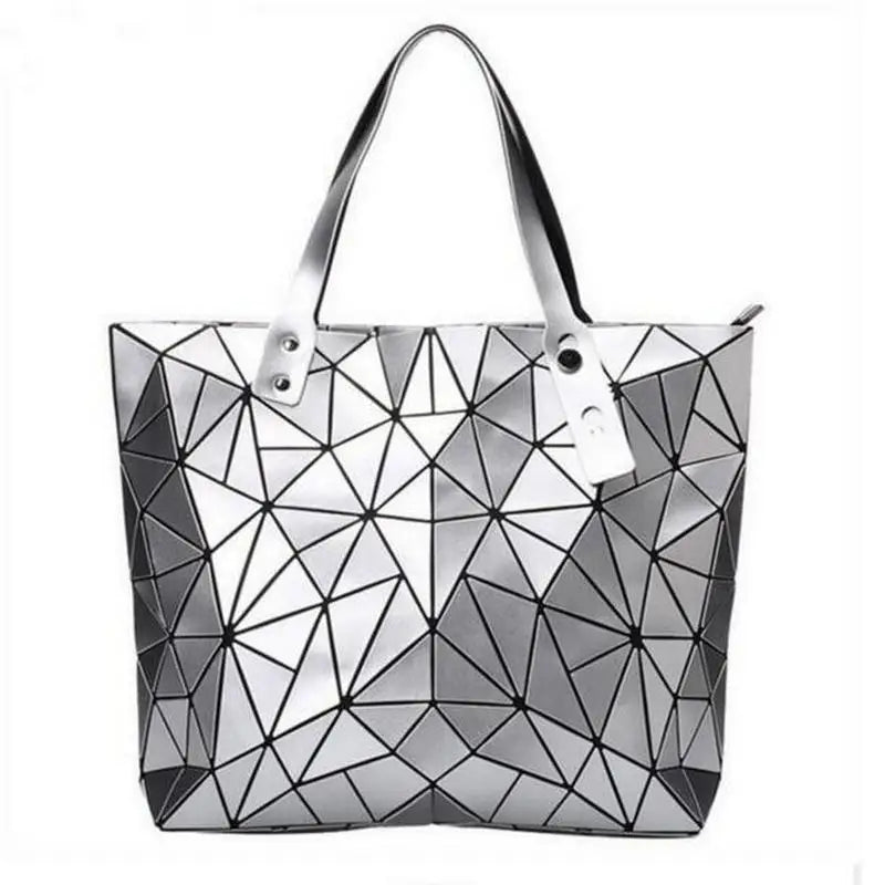 New Silver Handbags Bags For Women 2026 Summer Large Tote Bag Ladies Geometric Messenger Shoulder Bag Beach Luxury Designer