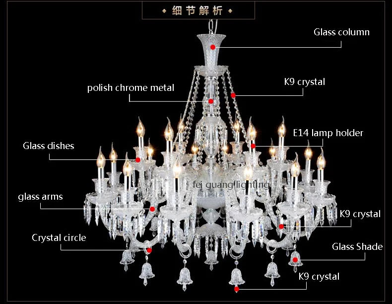 Crystal Chandelier For Kitchen Modern Crystal Chandelier LED Chandelier For Bedroom Transparant Glass Chandeliers 110-240V