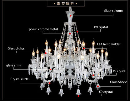 Crystal Chandelier For Kitchen Modern Crystal Chandelier LED Chandelier For Bedroom Transparant Glass Chandeliers 110-240V