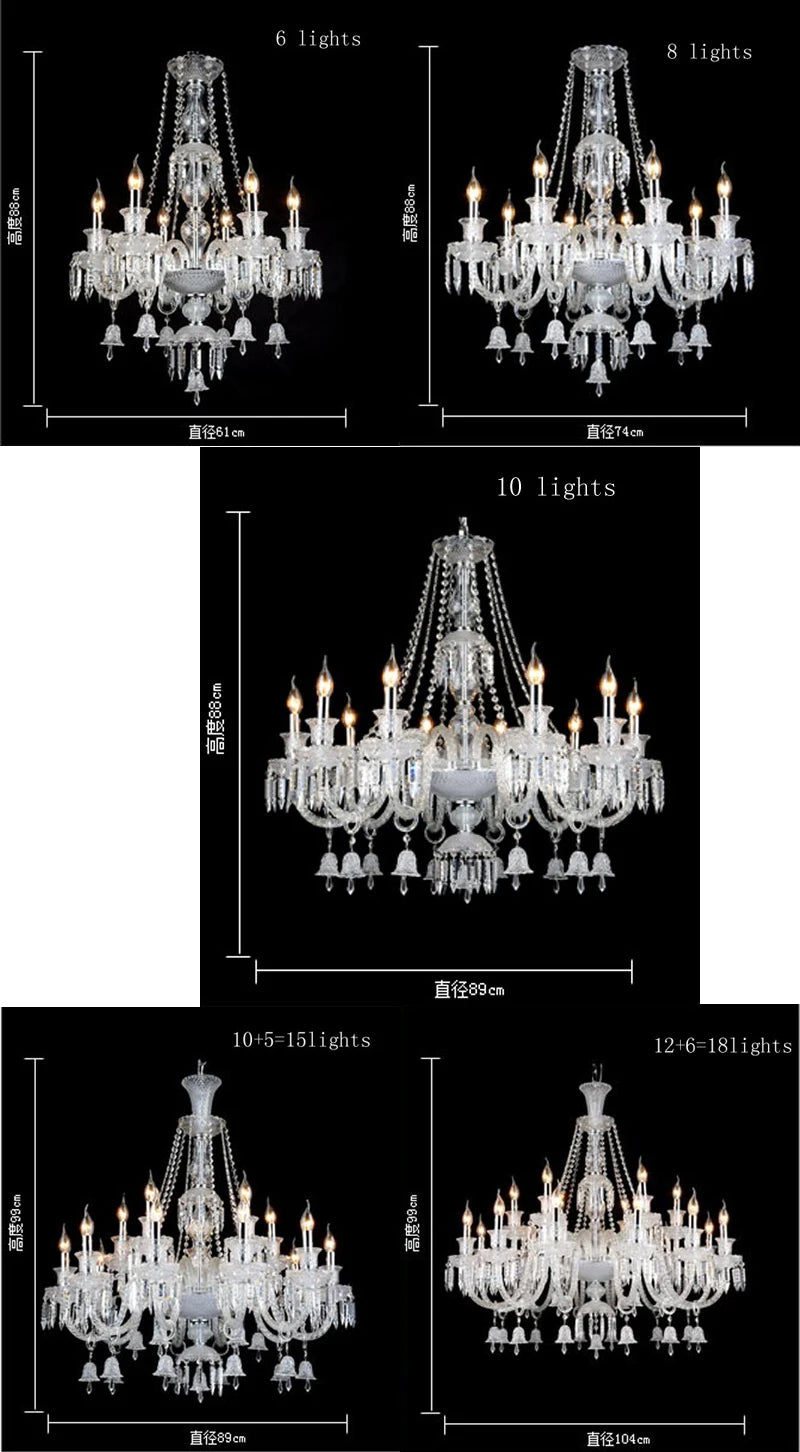 Crystal Chandelier For Kitchen Modern Crystal Chandelier LED Chandelier For Bedroom Transparant Glass Chandeliers 110-240V