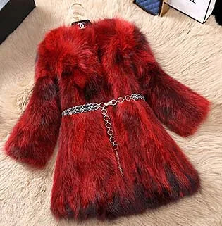 New Arrival Real Fox Fur Coat Lady Top Selling Factory Wholesale Natural Fox Fur Jacket 100% Genuine Fur Overcoat DFP822