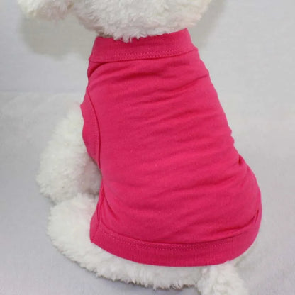 XS-3XL Blank Dog T Shirt Summer Cotton Dog Vest Shirt for Small Medium Large Dogs Yorkie Pitbull Clothes Pet Apparel