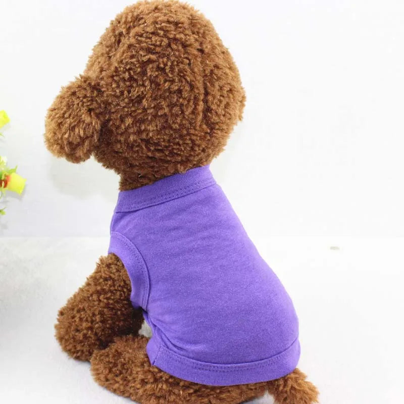XS-3XL Blank Dog T Shirt Summer Cotton Dog Vest Shirt for Small Medium Large Dogs Yorkie Pitbull Clothes Pet Apparel