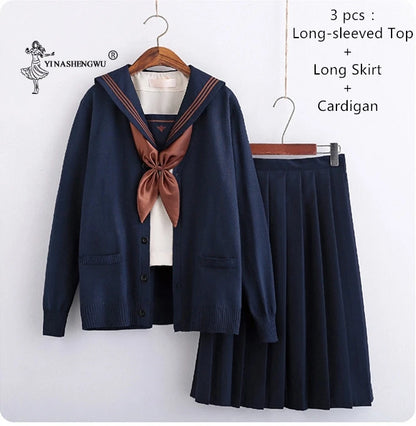 Japanese School Uniforms Anime COS Sailor Suit Jk Uniforms College Middle School Uniform For Girls Students Light Yellow Costume