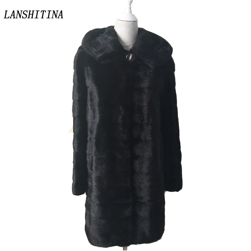 Real Fur Coat Winter Hats Of Mink Fur Coat Women's New Long Coats Winter Warm Natural Mink Fur Jacket Genuine Leather Coats