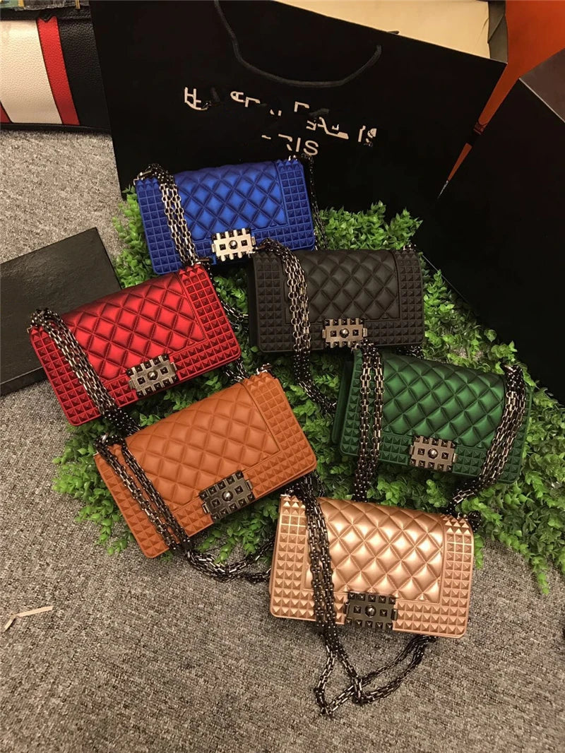 SGARR Fashion Women PVC Messenger Bags High Quality Chain Ladies Handbags Crossbody Bag 2024 Luxury Deisgner Female Shoulder Bag