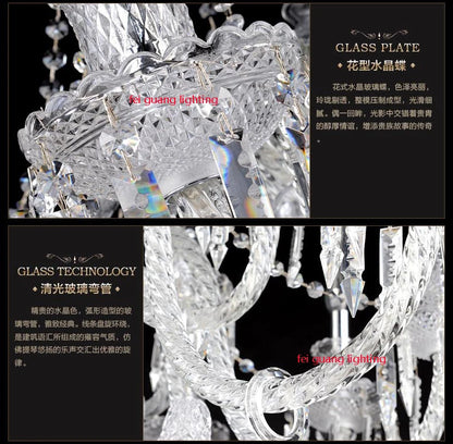 Crystal Chandelier For Kitchen Modern Crystal Chandelier LED Chandelier For Bedroom Transparant Glass Chandeliers 110-240V
