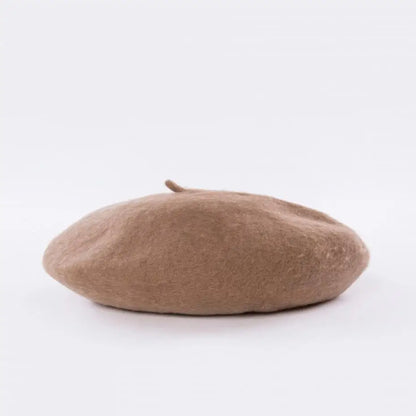 Winter Hats For Women Berets Flat Cap Knit Cashmere Lady Girl Female Painter Solid Soft Adjustable
