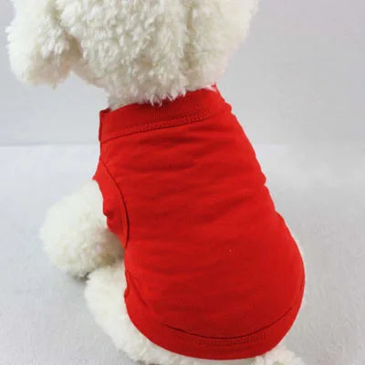 XS-3XL Blank Dog T Shirt Summer Cotton Dog Vest Shirt for Small Medium Large Dogs Yorkie Pitbull Clothes Pet Apparel