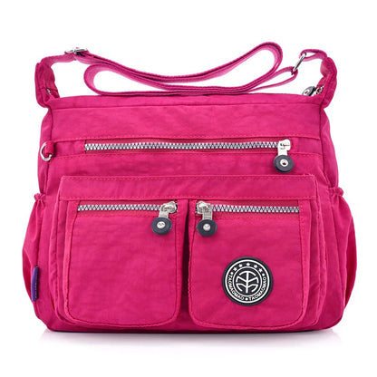 Women Nylon Shoulder Bags Female Solid Zipper Luxury Female Handag Designer Messenger Bags Summer Beach Crossbody Bag Sac A Main