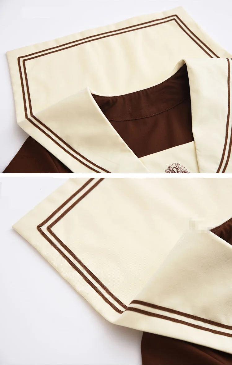 2024 New Japanese School Uniforms Sailor Tops+tie+skirt Navy Style Students Clothes for Girl Plus Size Lala Cheerleader Clothing