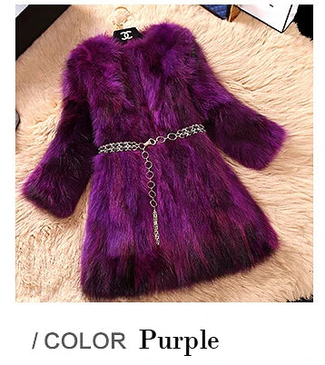 New Arrival Real Fox Fur Coat Lady Top Selling Factory Wholesale Natural Fox Fur Jacket 100% Genuine Fur Overcoat DFP822