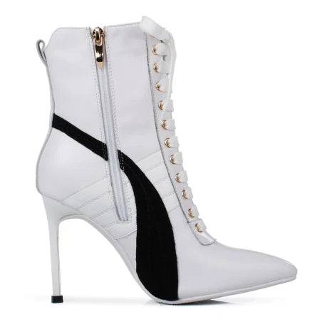 Olomm Handmade Women Winter Ankle Boots Cow Leather Sexy Thin High Heel Boots Pointed Toe Office Women Shoes US Size 3-9.5