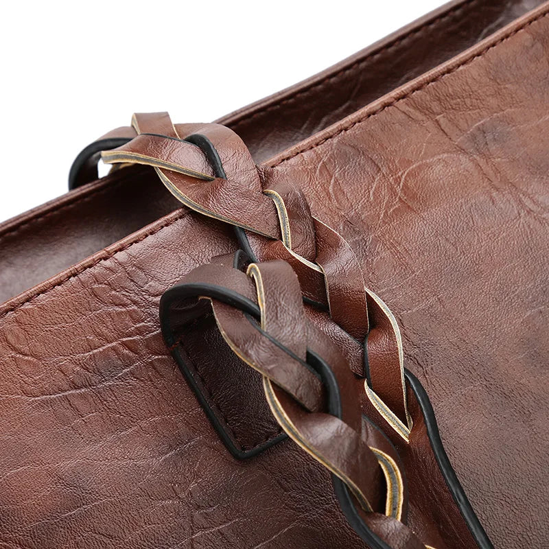 Women Messenger Bags Leather Daily Luxury Tassel Leather Handbags Female Designer Bag Vintage Big Tote Shoulder Bag High Quality