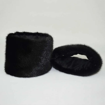 Ms.MinShu-Mink Fur Cuffs for Women, 100% Natural Mink Fur Sleeves, Unisex Jacket Luxury Fur Cuffs, Fluffy Fur Cuffs