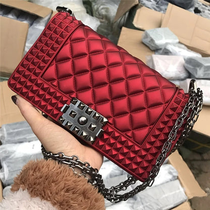 SGARR Fashion Women PVC Messenger Bags High Quality Chain Ladies Handbags Crossbody Bag 2024 Luxury Deisgner Female Shoulder Bag