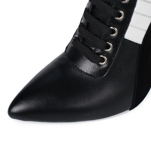 Olomm Handmade Women Winter Ankle Boots Cow Leather Sexy Thin High Heel Boots Pointed Toe Office Women Shoes US Size 3-9.5
