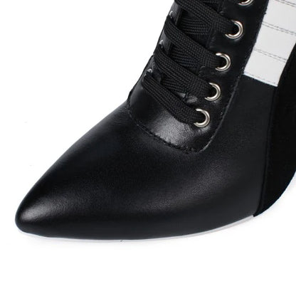 Olomm Handmade Women Winter Ankle Boots Cow Leather Sexy Thin High Heel Boots Pointed Toe Office Women Shoes US Size 3-9.5