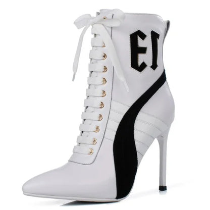 Olomm Handmade Women Winter Ankle Boots Cow Leather Sexy Thin High Heel Boots Pointed Toe Office Women Shoes US Size 3-9.5