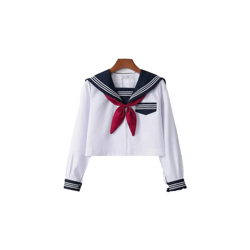 Japanese Orthodox  Girls JK Uniform Skirt Sailor Dress, Long Sleeve Student Suit, Kansai pleated skirt  Academic  set JKN2106